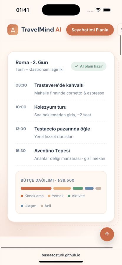 Yapay Zeka ile Seyahat Planlama Uygulaması